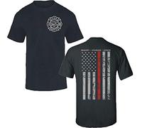 Exceed 2019 Thin Red Line Flag Firefighter Fire Department T-Shirt Tee Fire Fighter USA Hero