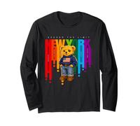 Exceed The Limit New York Teddy Bear- Colorful NYC Boroughs Maglia a Manica