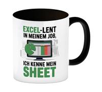 EXCEL-LENT tazza da caffè in nero per professionisti Excel divertente regalo perfetto per gli amanti dei dati