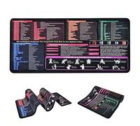 Excel - Tappetino per mouse da scrivania in tedesco, 800 x 300 mm, con Excel, Word, PPT e Windows scorciatoie da tastiera, antiscivolo, per diversi uffici, colore: rosso