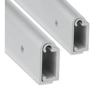 EXCELFU Supporto da Tavolo in Alluminio per Camper, Staffa di Montaggio per Tavolo Scorrevole, Finitura Liscia, 76,2 cm, Include Viti di Montaggio, Confezione da 2, Argento