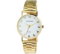 Excellanc 1700066 - Orologio da donna in acciaio INOX con cinturino analogico al quarzo, Colore: oro.