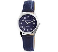 Excellanc Analog Orologio da uomo, in pelle, Ø 36mm, argento blu scuro-297023000003