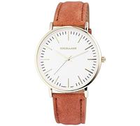 Excellanc analogico orologio da polso donna Con cinturino al quarzo 195007700211 Alloggiamento in metallo con ecopelle Bracciale in marrone e fibbia ad ardiglione Colore del quadrante: bianco lunghezza complessiva 23 cm Larghezza cinturino 20 mm