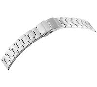 Excellanc - Cinturino di ricambio per orologio da uomo, in acciaio INOX, larghezza 18 mm, chiusura deployante, lunghezza 18 cm, colore: Argento