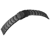 Excellanc - Cinturino di ricambio per orologio da uomo, in acciaio INOX, larghezza 22 mm, chiusura deployante, lunghezza 18 cm, colore: Nero