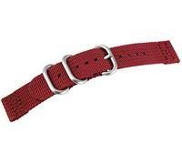 Excellanc - Cinturino di ricambio per orologio, in tessuto, larghezza 22 mm, colore: bordeaux/rosso