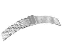 Excellanc - Cinturino di ricambio per orologio Milanaise, in acciaio INOX, 18 mm, colore: Argento