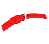 Excellanc cinturino in caucciù rosso 22 mm larghezza con fibbia ad ardiglione lunghezza 20 cm donna uomo