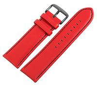 Excellanc Cinturino per orologio da polso 26 mm in vera pelle rossa fibbia ad ardiglione cinturino di ricambio, Cinturini Orologi, Bracciale Orologio