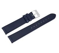Excellanc - Cinturino per orologio in vera pelle, larghezza 16 mm, con fibbia ad ardiglione, lunghezza 20 cm, colore: Blu