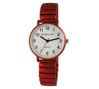 Excellanc Design - Orologio analogico al quarzo, da donna, con coulisse, in metallo, colore: bianco, rosso, rosso, rosso