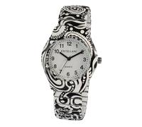 Excellanc Design Orologio da donna bianco nero analogico metallo cinturino elastico flessibile al quarzo, Nero