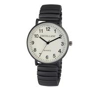 Excellanc Design Orologio da donna metallizzato, bianco, grigio, analogico, in metallo, elastico, flessibile, al quarzo, grigio.