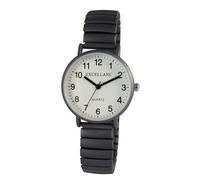 Excellanc Design Orologio da donna metallizzato, bianco, grigio, analogico, in metallo, elastico, flessibile, al quarzo, grigio., Bracciale