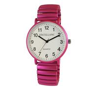 Excellanc Design Orologio da donna metallizzato, bianco, rosa, analogico, in metallo, elastico, flessibile, al quarzo, rosa.