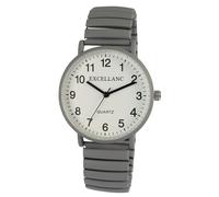 Excellanc Design Orologio da donna opaco bianco grigio analogico metallo cinturino elastico flessibile al quarzo, grigio., Bracciale