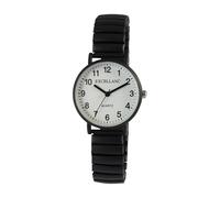 Excellanc Design Orologio da donna opaco bianco nero analogico metallo cinturino elastico flessibile al quarzo, Nero , cinghia