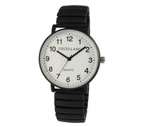 Excellanc Design Orologio da donna opaco bianco nero analogico metallo cinturino elastico flessibile al quarzo