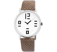 Excellanc Orologi da Donna Ragazza, Orologio Bianco Marrone Analogico in Metallo e Pelle al Quarzo