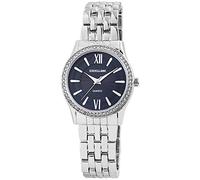 Excellanc Orologi da Donna Ragazza, Orologio blu argento strass analogico in metallo al quarzo