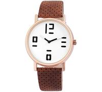 Excellanc - Orologio da donna al quarzo, analogico, in metallo, colore: biancomarroneoro rosa