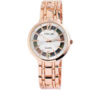 Excellanc Orologio da donna al quarzo, analogico, orologi, orologio ragazza, colore: biancooro rosa