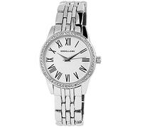 Excellanc Orologio da donna bianco argento analogico strass metallo quarzo orologio da polso orologio ragazza