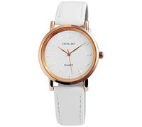 Excellanc Orologio da donna bianco oro rosa analogico metallo pelle orologio da polso