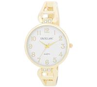 Excellanc Orologio da donna, cinturino in metallo, numeri leggibili, analogico, lunghezza 15 cm, orologio al quarzo, idea regalo per donne, gold, Bracciale