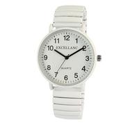 Excellanc Orologio da donna con cinturino a tirante, colore bianco opaco