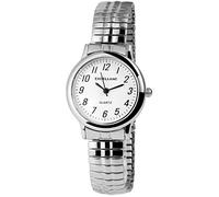 Excellanc - Orologio da donna con cinturino di metallo argento bianco classico elegante al quarzo analogico orologio da polso