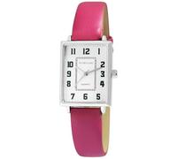 Excellanc Orologio da donna con cinturino in finta pelle, rosa/argento