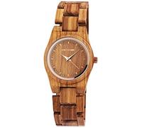 Excellanc Orologio da donna con cinturino in legno, orologio da polso con fibbia deployante, al quarzo 1800193, marrone, Bracciale