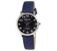Excellanc Orologio da donna con cinturino in similpelle, colore: blu/argento