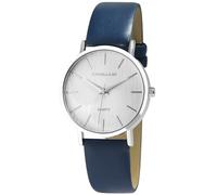 Excellanc Orologio da donna con cinturino in similpelle, colore: blu/argento