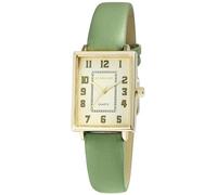 Excellanc Orologio da donna con cinturino in similpelle, colore: verde/oro