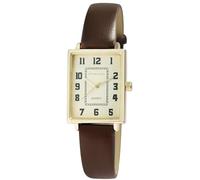 Excellanc Orologio da donna con cinturino in similpelle, marrone scuro/oro