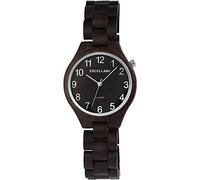Excellanc Orologio da donna in legno con fibbia deployante, analogico, al quarzo, 1800236, Legno nero, Bracciale