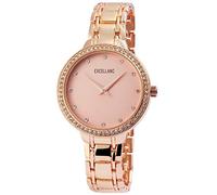 EXCELLANC Orologio da donna in oro rosa, analogico, con strass, al quarzo, in metallo, Orologi, Orologio Ragazza