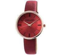EXCELLANC Orologio da donna rosso oro rosa analogico metallo pelle quarzo orologio da polso