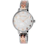 Excellanc Orologio da polso al quarzo, analogico, da donna ragazza, in metallo e oro rosa, colore: bianco