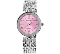 Excellanc - Orologio da polso al quarzo da donna, numeri romani, colore: Rosa/Argento