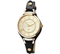 Excellanc - Orologio da Polso da Donna, Orologi Ragazza, al Quarzo, Analogico, in Pelle, con Strass, Colore: Oro e Nero