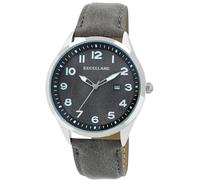 Excellanc Orologio da polso da uomo in pelle sintetica, lunghezza 25,5 cm, design classico per ogni uomo, grigio.