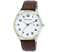 Excellanc Orologio da polso da uomo in pelle sintetica, lunghezza 25,5 cm, design classico per ogni uomo, marrone