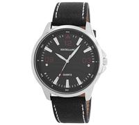 Excellanc Orologio da polso da uomo in similpelle nera, lunghezza 25,5 cm, design classico per ogni uomo