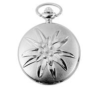 EXCELLANC Orologio da tasca - Fiore - Bianco Argento - classico analogico al quarzo in metallo