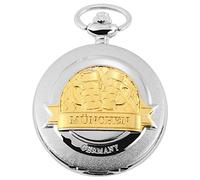 EXCELLANC Orologio da tasca - Monaco Germania bicchieri da birra - Bianco Argento Oro - classico analogico al quarzo in metallo