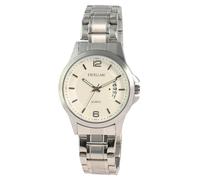 Excellanc Orologio da uomo Bianco Argento Analogico Data Metallo Quarzo, argento, Bracciale